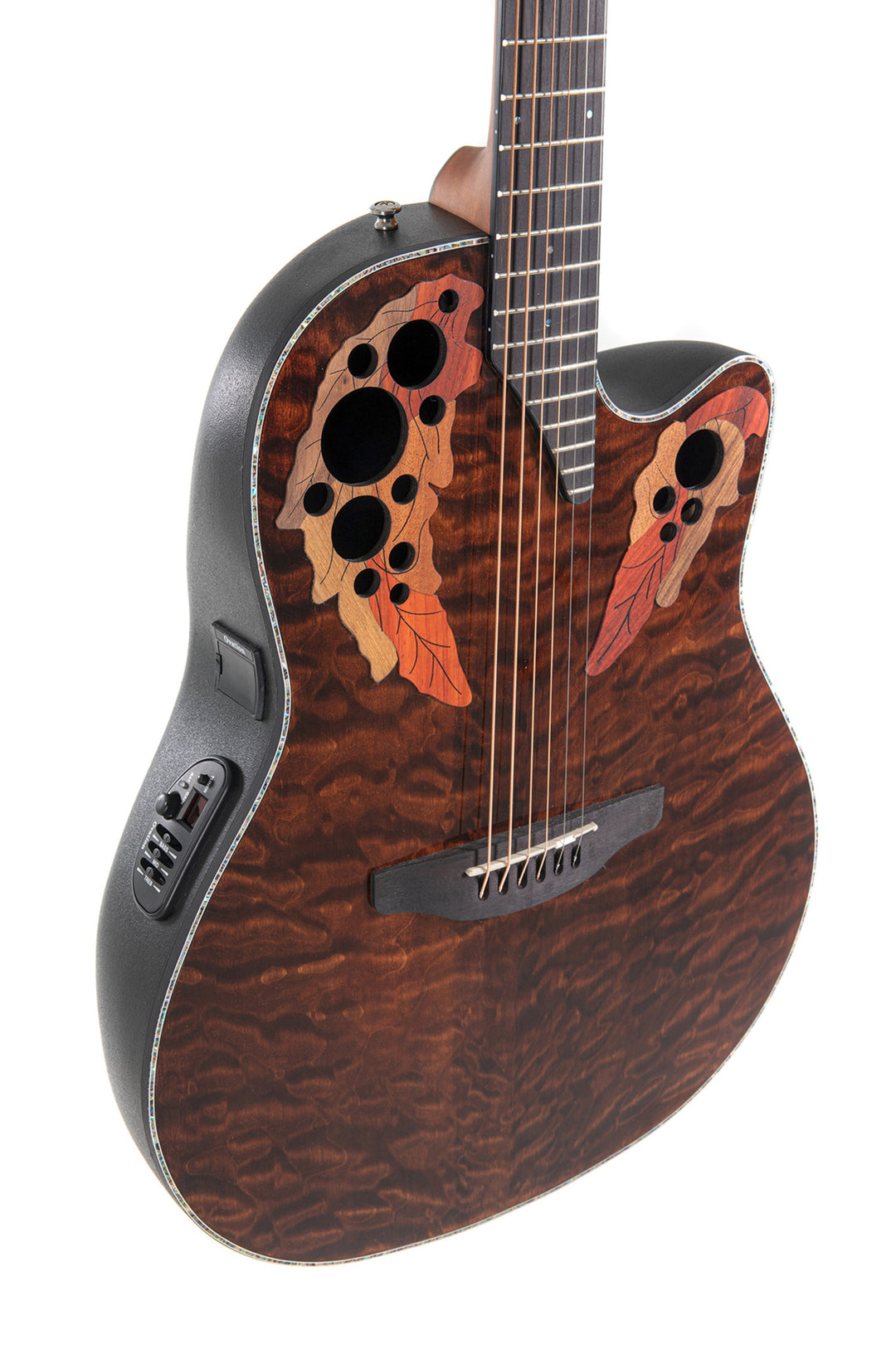Ovation E-Acoustic chitarre Celebrity Elite Plus Mid Cutaway - Dark Tiger Eye (CE44P-TGE-G)