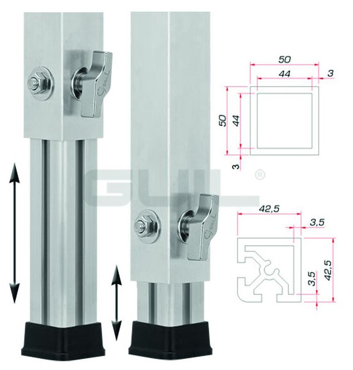 GUIL PTA-440/50-80 Telescopic foot