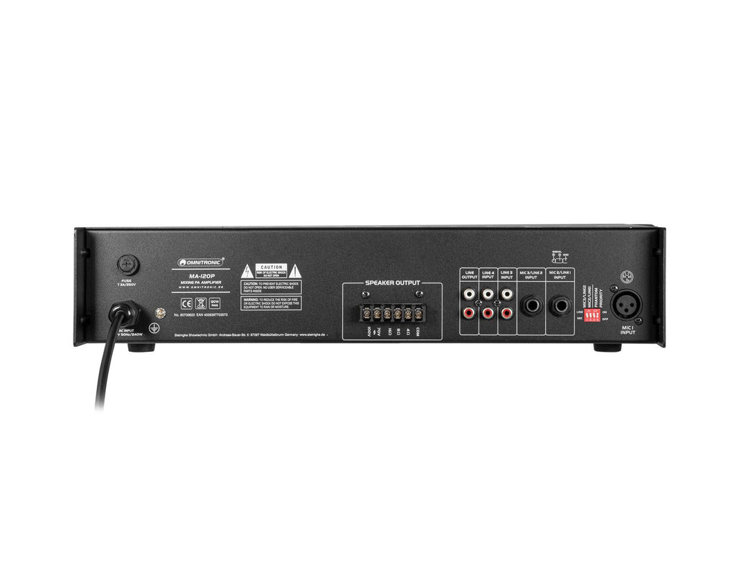 OMNITRONIC MA-120P Amplificatore mixer PA