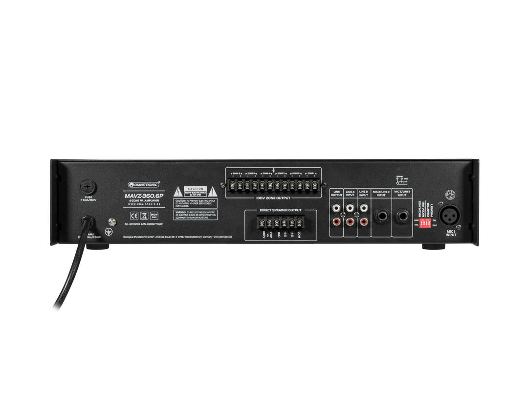 OMNITRONIC MAVZ-360.6P Amplificatore di missaggio PA