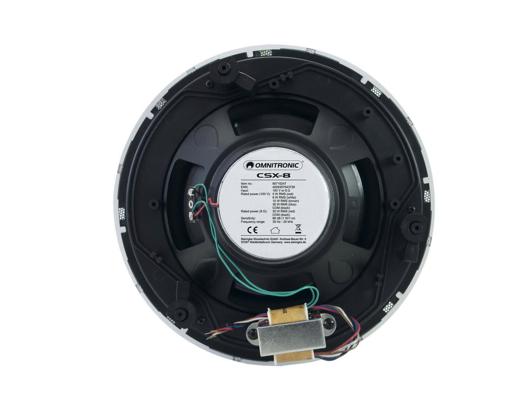 OMNITRONIC Altoparlante da soffitto CSX-8 bianco