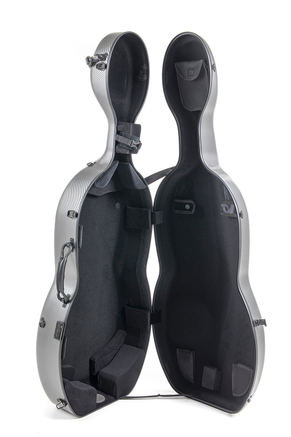 GEWA Polycarbonate 4.6 custodia per violoncello 4/4, grigia, Rolly