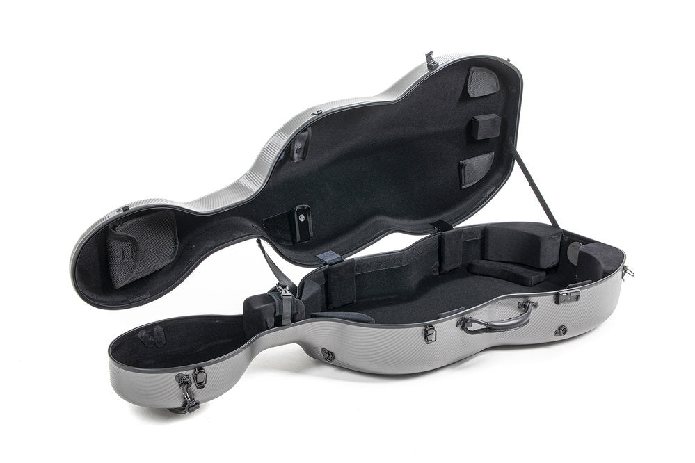 GEWA Polycarbonate 4.6 custodia per violoncello 4/4, grigia, Rolly