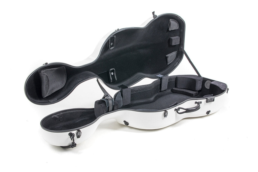 GEWA Polycarbonate 4.6 custodia per violoncello 4/4, bianca, Rolly