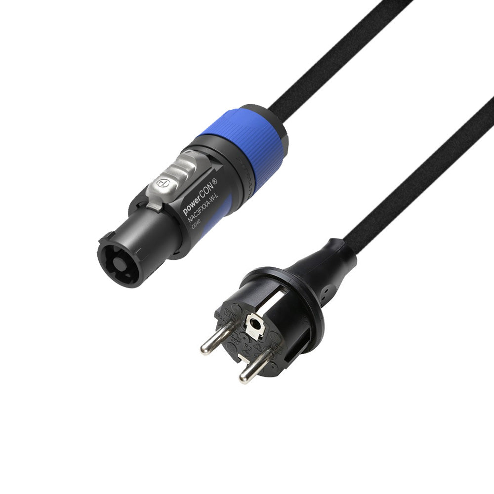 Adam Hall Cables 5 STAR PCON 0300 - Cavo di alimentazione | Neutrik powerCON® a CEE 7/7 con cavo Titanex® | 3 m