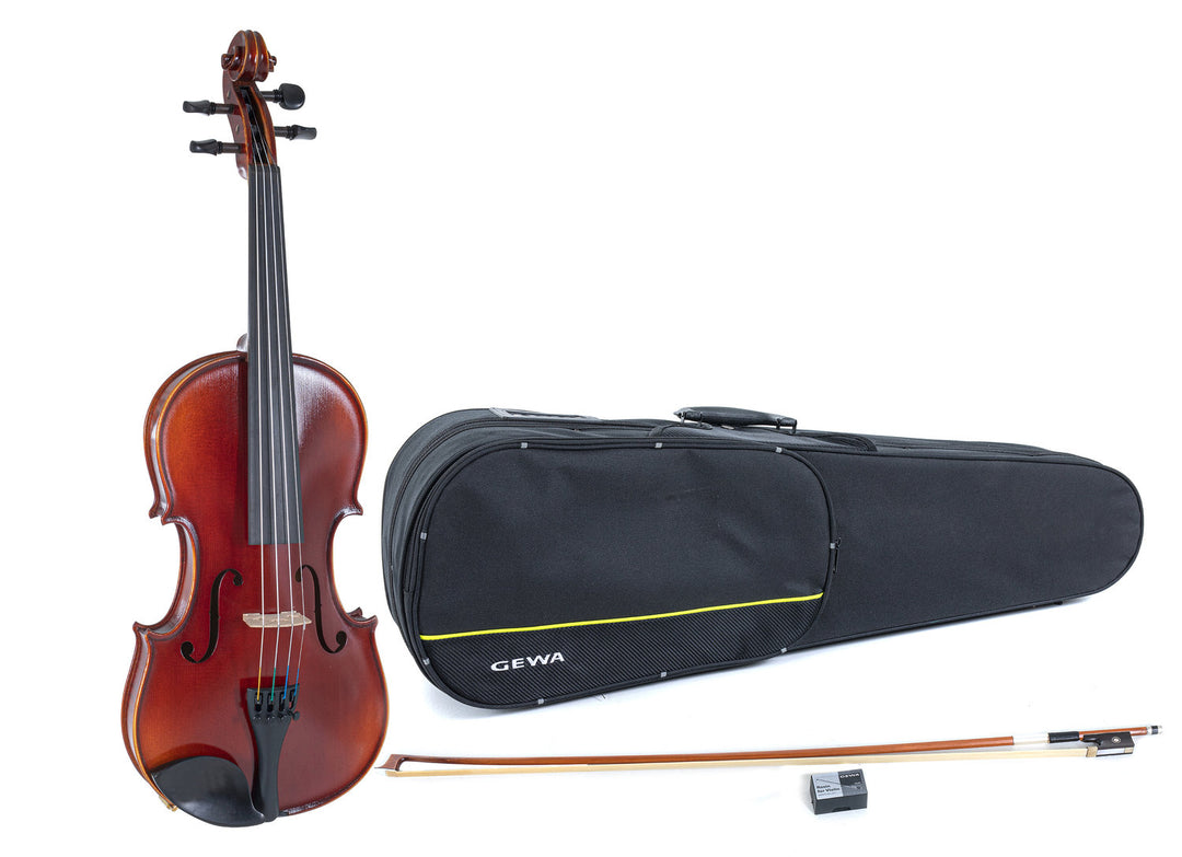 GEWA Violin Ideale - 1/4 (Pronto per suonare incl. case sagomato, arco Massaranduba, corde Larsen Aurora, protetto per il trasporto)