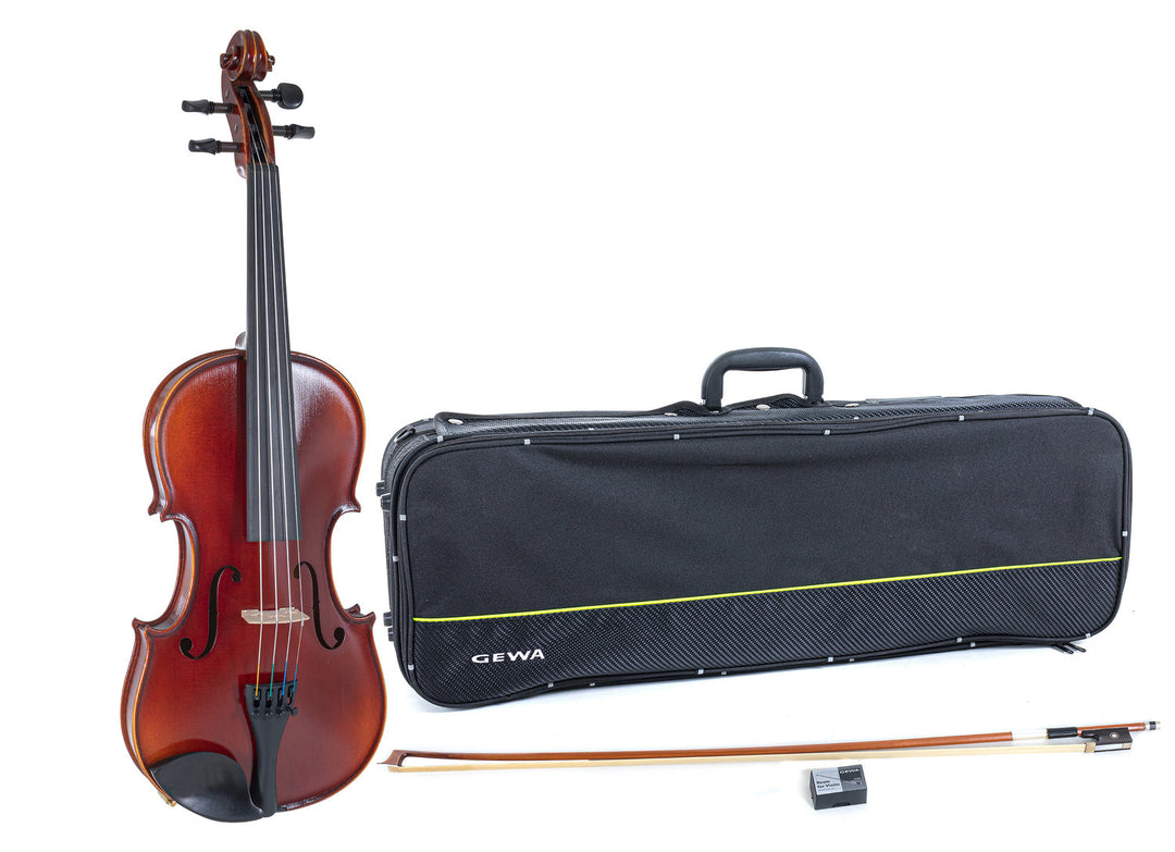GEWA Violin Ideale - 1/4 (Pronto per suonare, incl. custodia per violino, archetto in Massaranduba, corde Larsen Aurora, protetto per il trasporto)