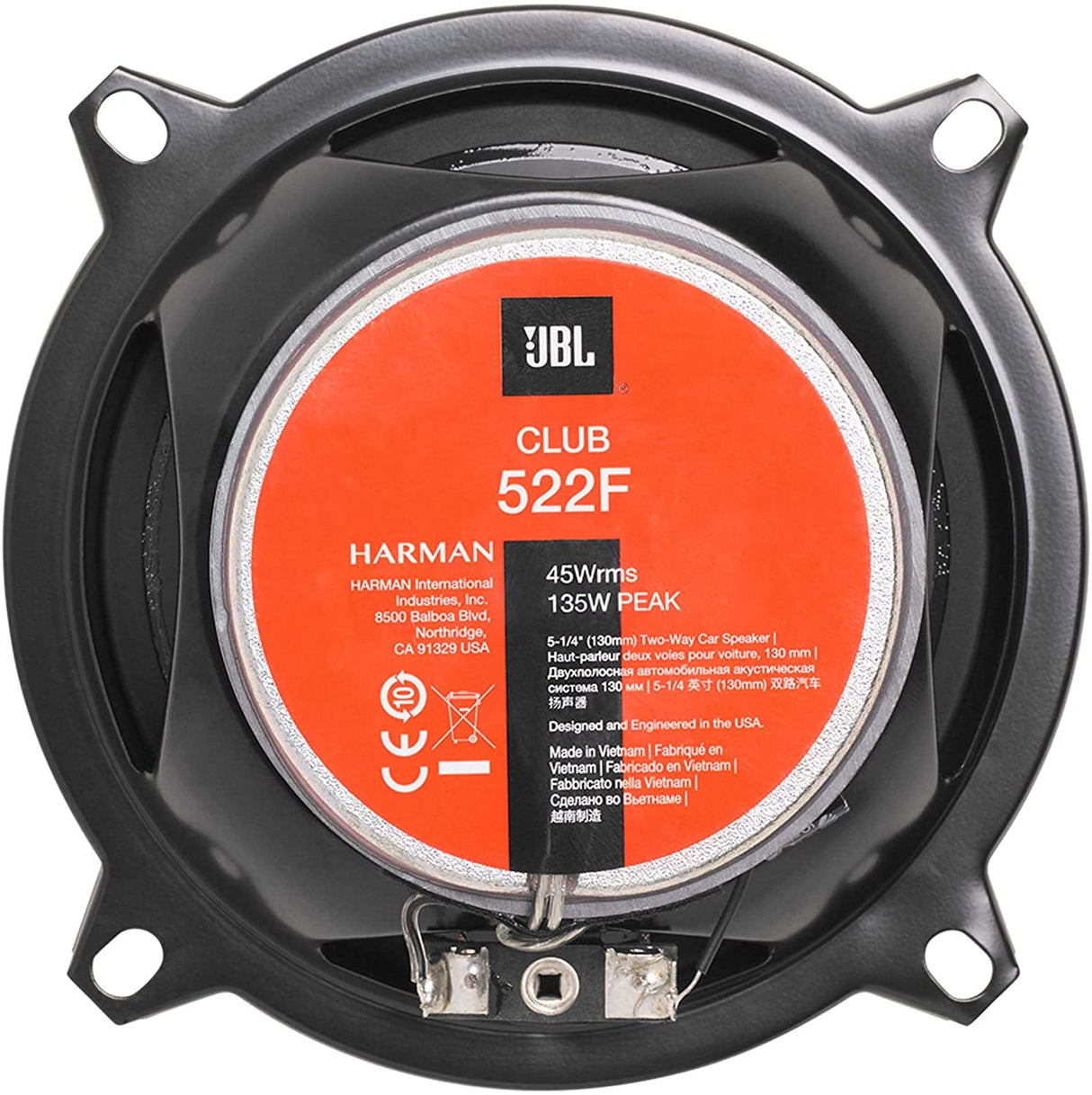 JBL CLUB 522F Set Altoparlanti Auto (13cm, 5,25")