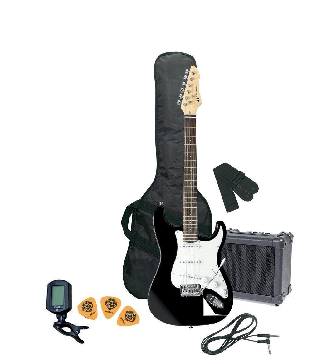 VGS RC-100 chitarre Pack, chitarra elettrica con amplificatore, Black