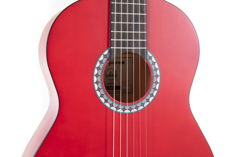 VGS Basic chitarre classica 3/4, rosso trasparente
