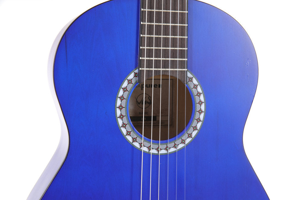 VGS Basic chitarra classica 3/4, blu trasparente