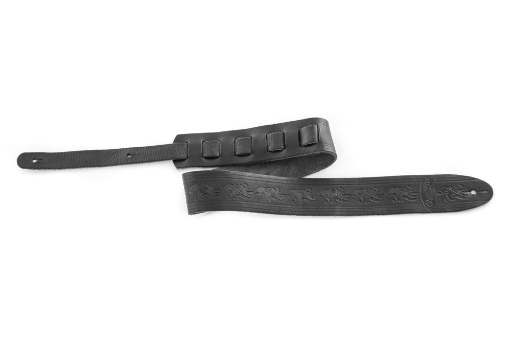Tracolla per chitarra Ovation Premium in pelle, Leaf, Black