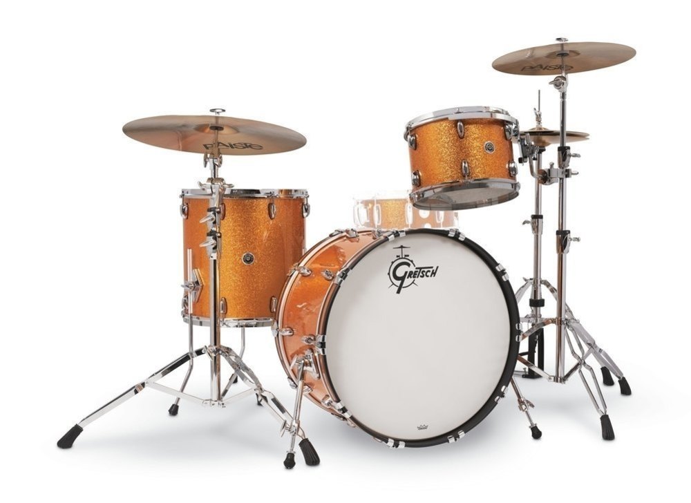 Gretsch USA Brooklyn shell set a 3 pezzi 22", Gold Sparkle
