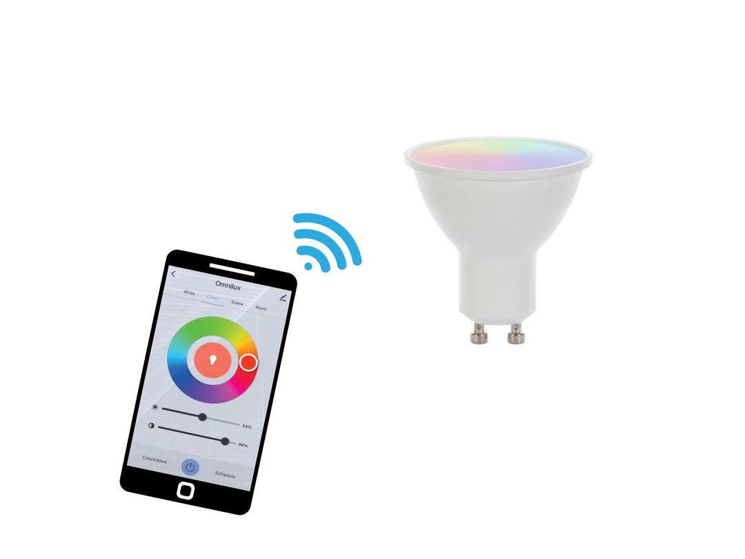 EUROLITE Set PAR-16 Faretto bk + LED GU10 RGB/WW/CW WiFi