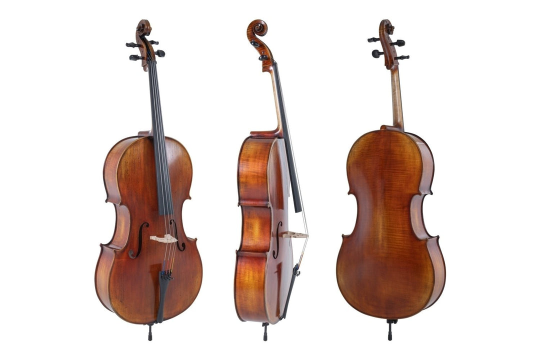 GEWA Cello Maestro 2 - 1/2 (Set up with Wittner fine tuning tailpiece incl. bag, carbon bow and Larsen Aurora strings)