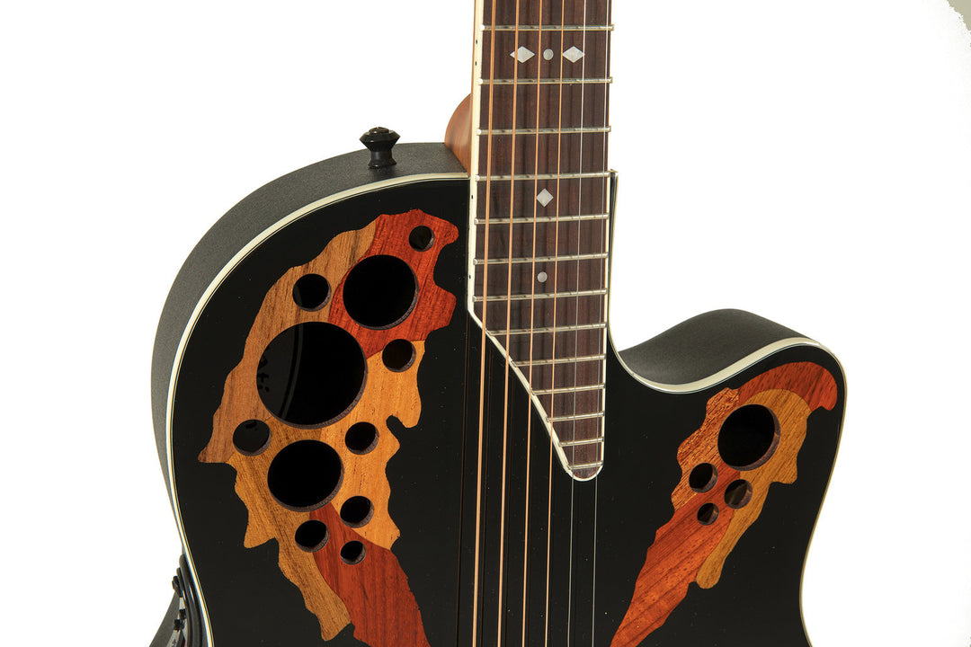 Ovation E-Acoustic Chitarre Standard Elite Deep Contour Cutaway - Black (2778AX-5-G)