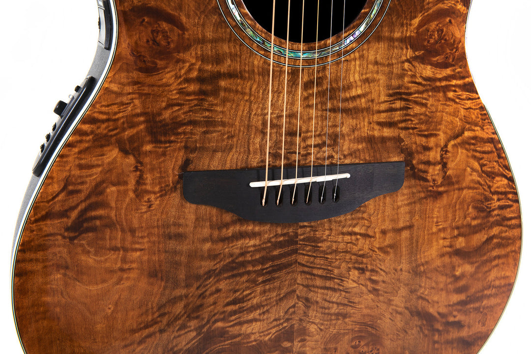 Ovation E-Acoustic Chitarre Celebrity Standard Plus Mid Cutaway - Nutmeg Burled Maple (CS24P-NBM-G)