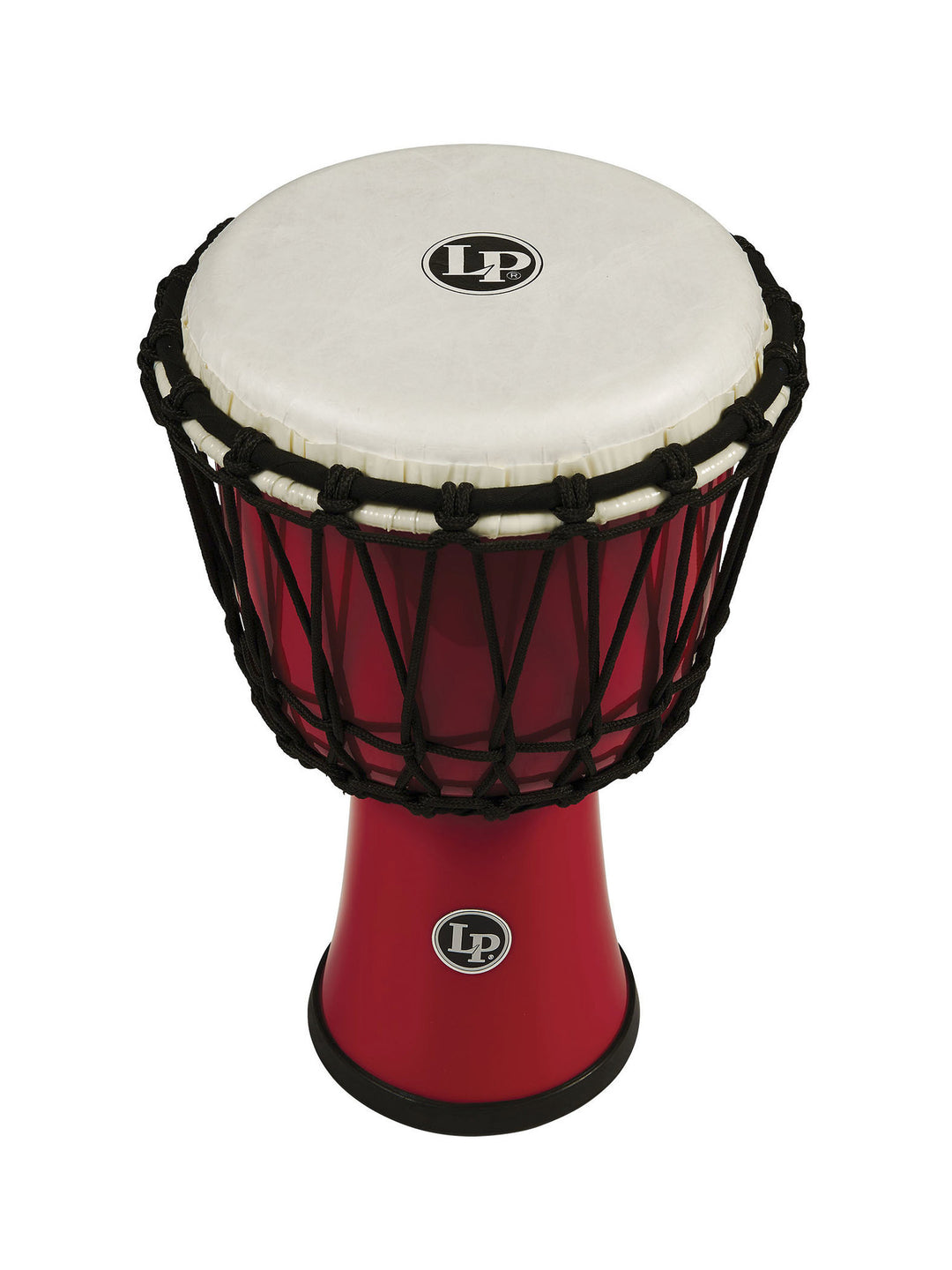 Latin Percussion Djembe World da 7-inch con accordatura a corda Circle - Red (LP1607RD)