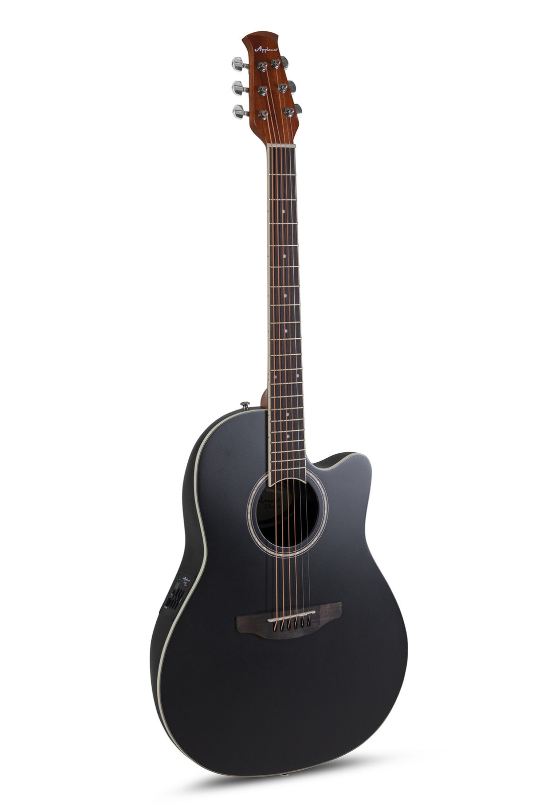 Applause Chitarre E-acustica AB28 Super Shallow Bowl Cutaway - Black Satin (AB28-5S)