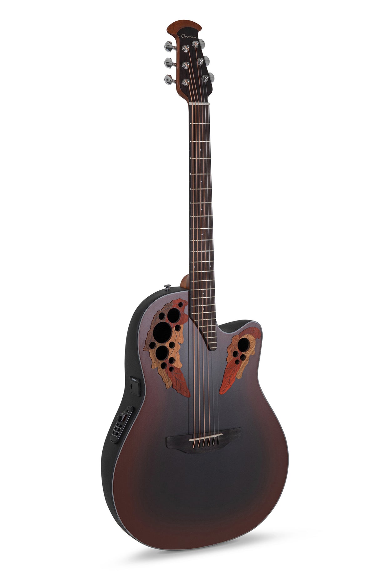 Ovation E-Acoustic Guitar Celebrity Elite Mid Cutaway - Reverse Red Burst (CE44-RRB-G)