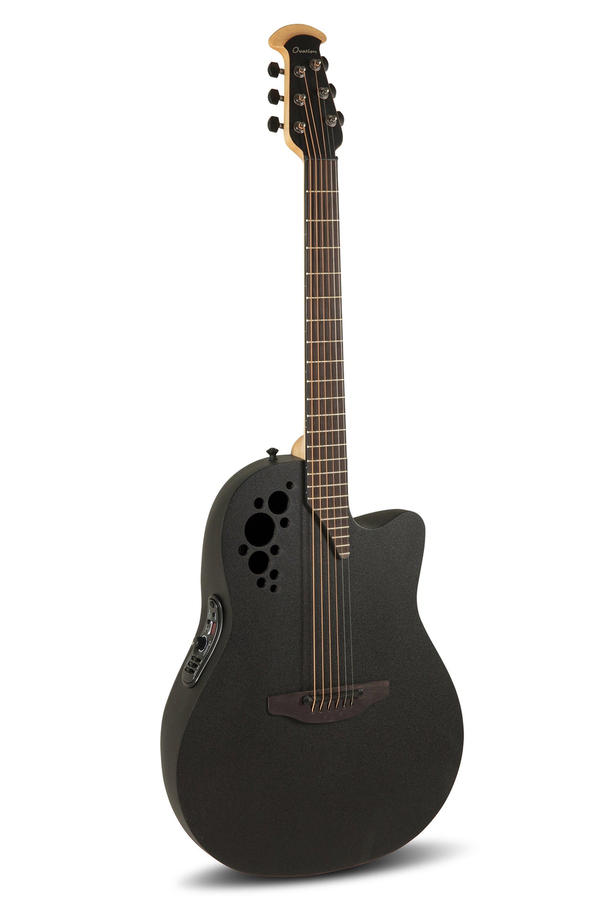 Ovation E-Acoustic Guitar Elite TX Mid Cutaway - Black Textured (1778TX-5-G)
