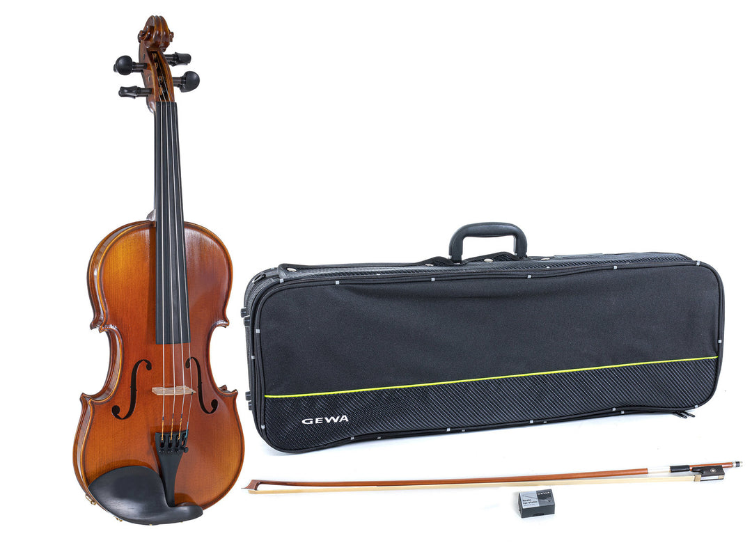 GEWA Violino Maestro 1 - 1/4 (Pronto per suonare incl. custodia per violino, archetto in Massaranduba e corde Larsen Aurora)