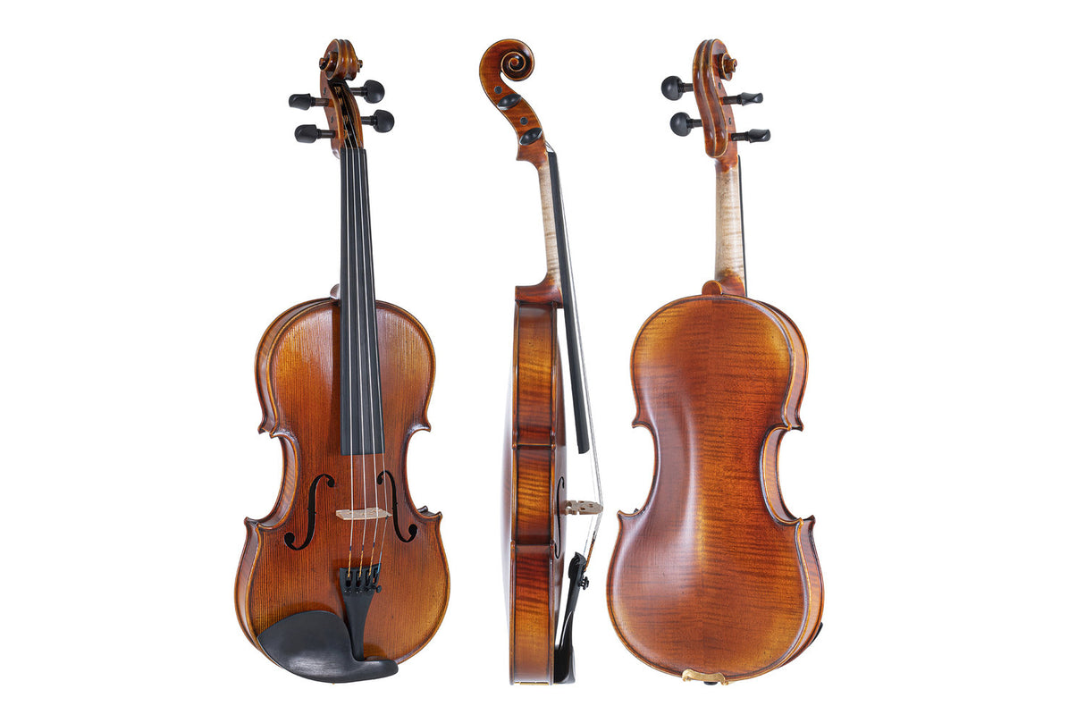 GEWA Violin Maestro 2 - 1/4 (Ready to play incl. violin case, Massaranduba bow and Larsen Aurora strings, transport-secured)