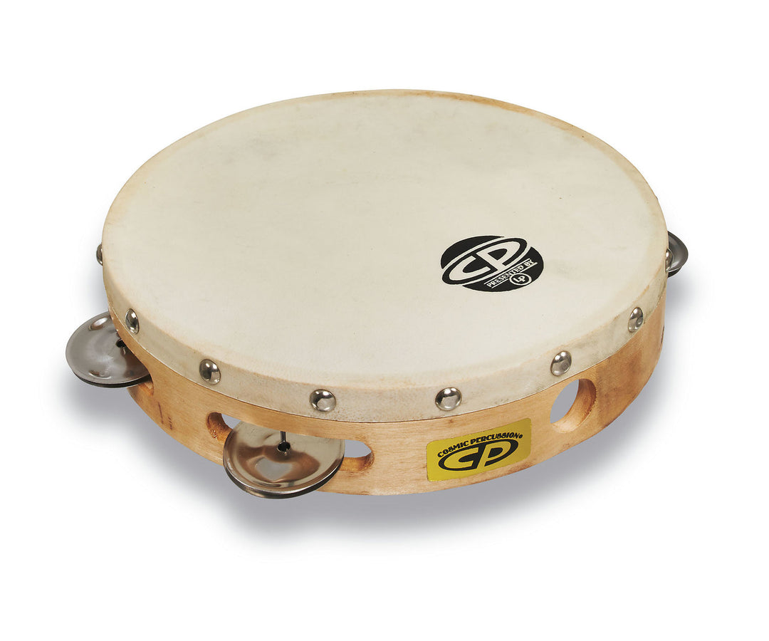 Latin Percussion Tambourine CP Wood - 8", fila singola (CP378)
