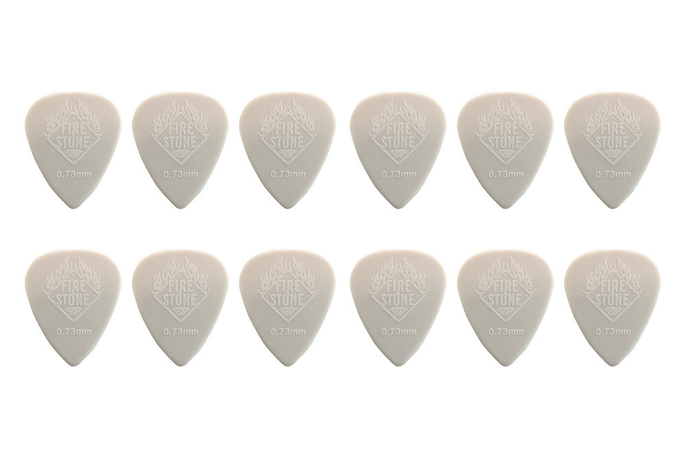 Fire & Stone Nylon plettri 0,73 mm, grigi, 12 pz.