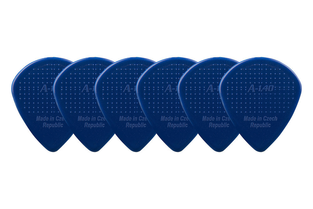 D-Grip Janicek Jazz A plettri, 1,40 mm, blu scuro, 6 pezzi