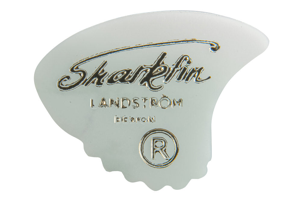 Shark Fin Goldprint plettri, medium, bianchi, 12 pz.