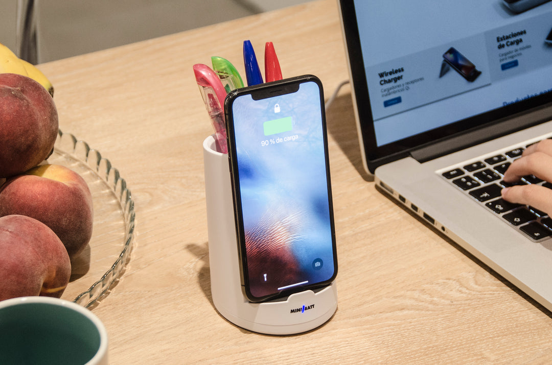 MINIBATT Portapenne con Caricatore Wireless