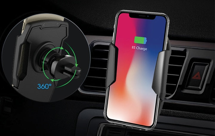 MINIBATT Supporto per Cellulare per Auto con Caricatore Wireless
