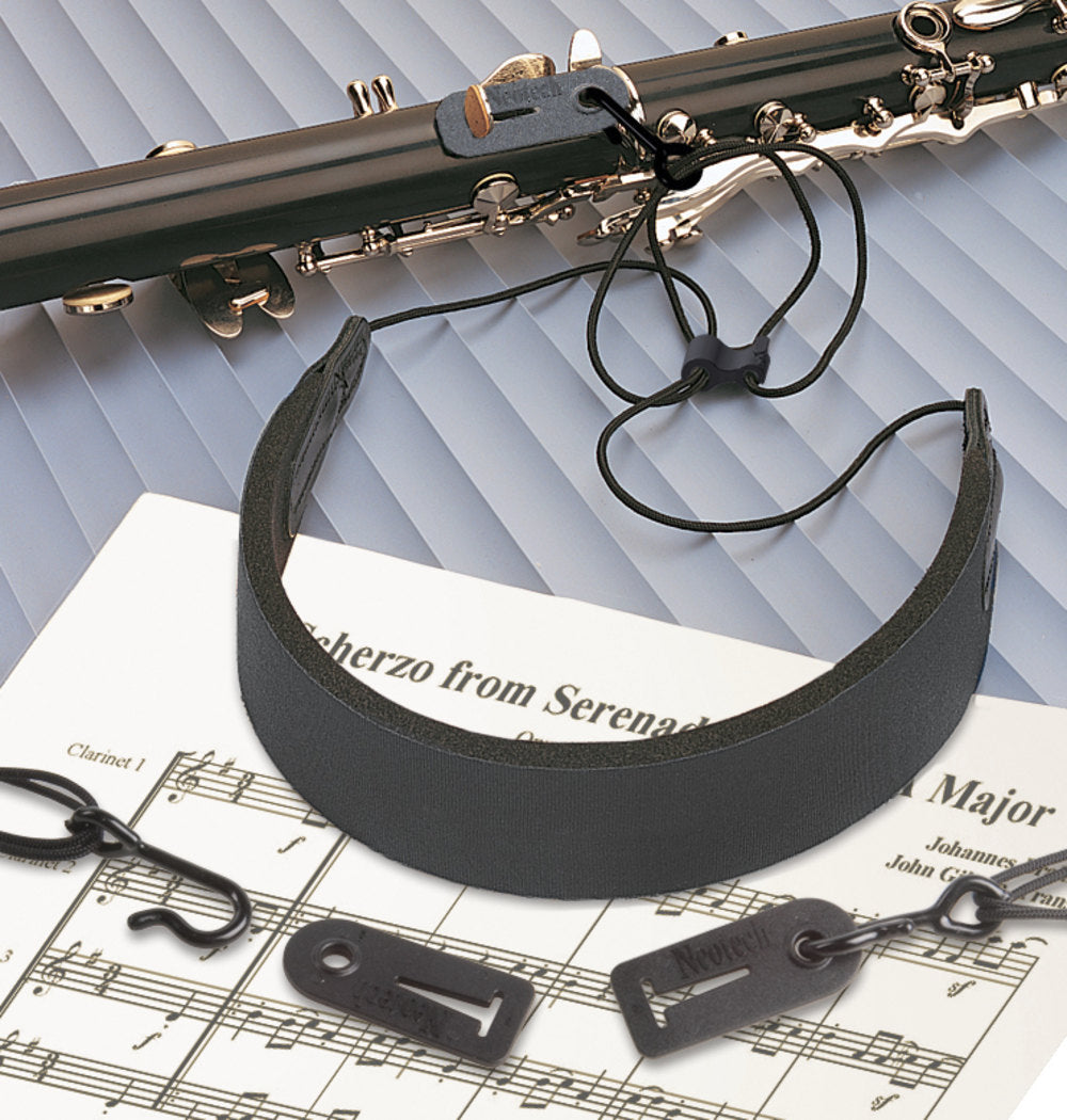 Neotech C.E.O. Comfort tracolla per clarinetto junior, nera, da 35,6 a 44,4 cm