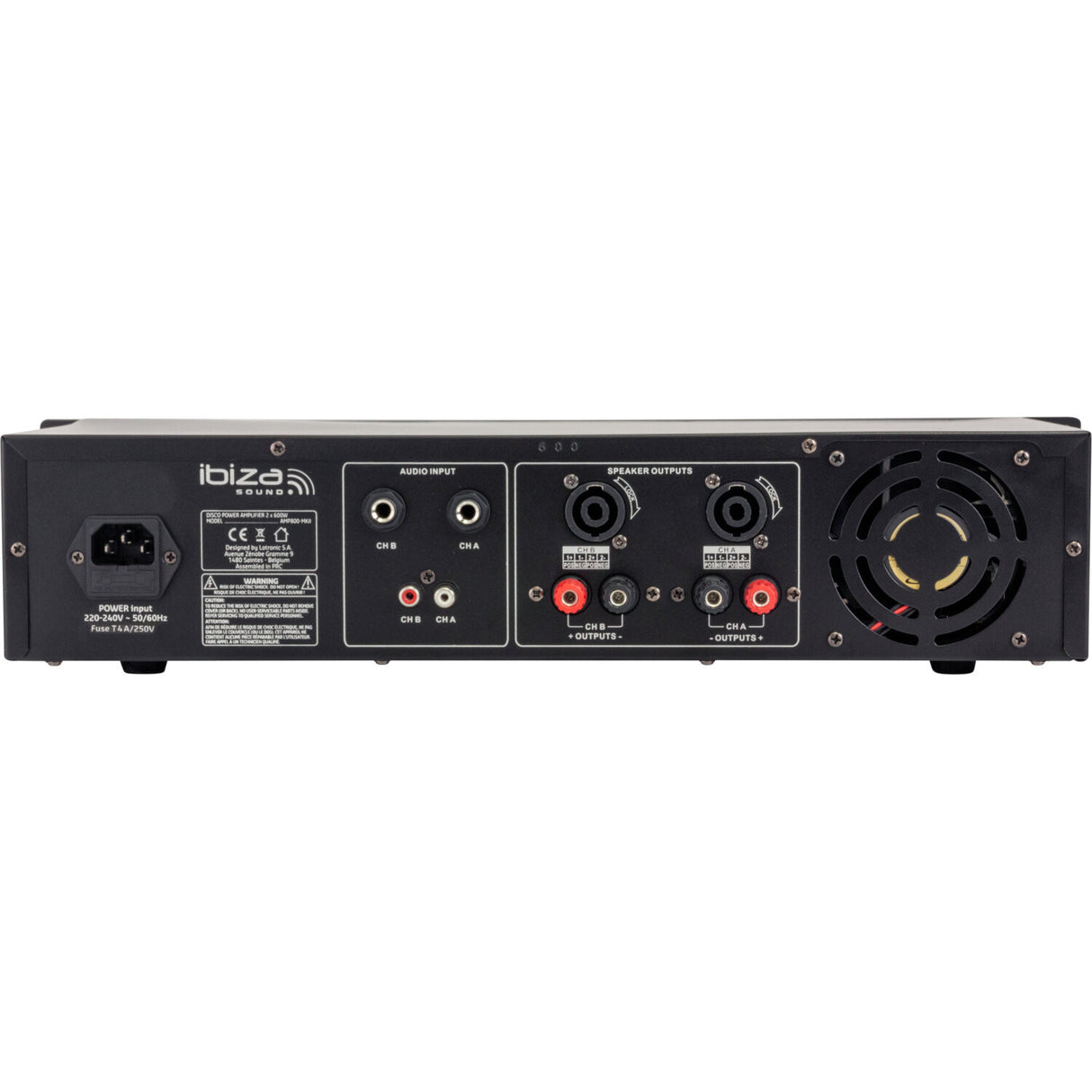Ibiza AMP800-MKII - Amplificatore di Potenza (2x600W)