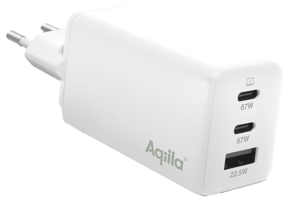 Aqiila Chargebird W3 65W 2xUSB-C/USB-A Wallcharger