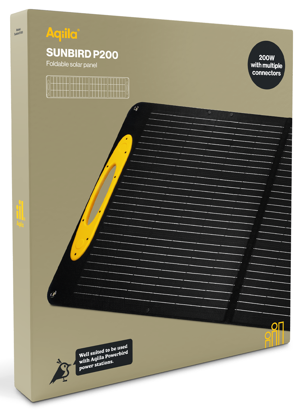 Aqiila Sunbird P200 200W Solar panel