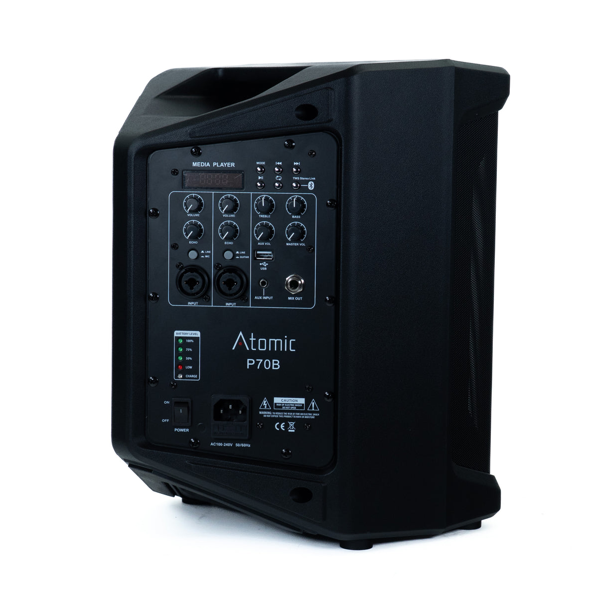 Atomic P70B - Batterihøjttaler/mikrofon bundle