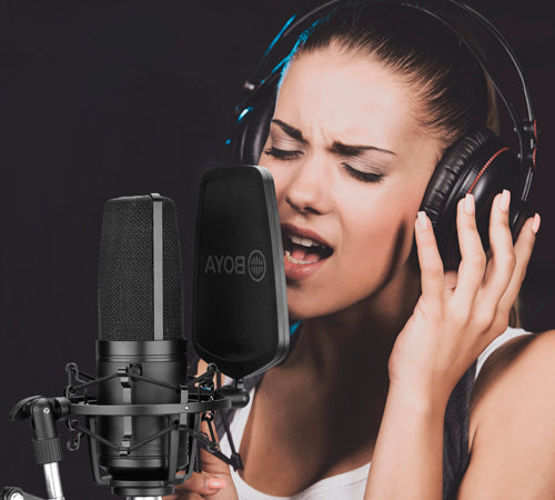 Boya M800 Microfono da studio con sospensione e filtro antipop