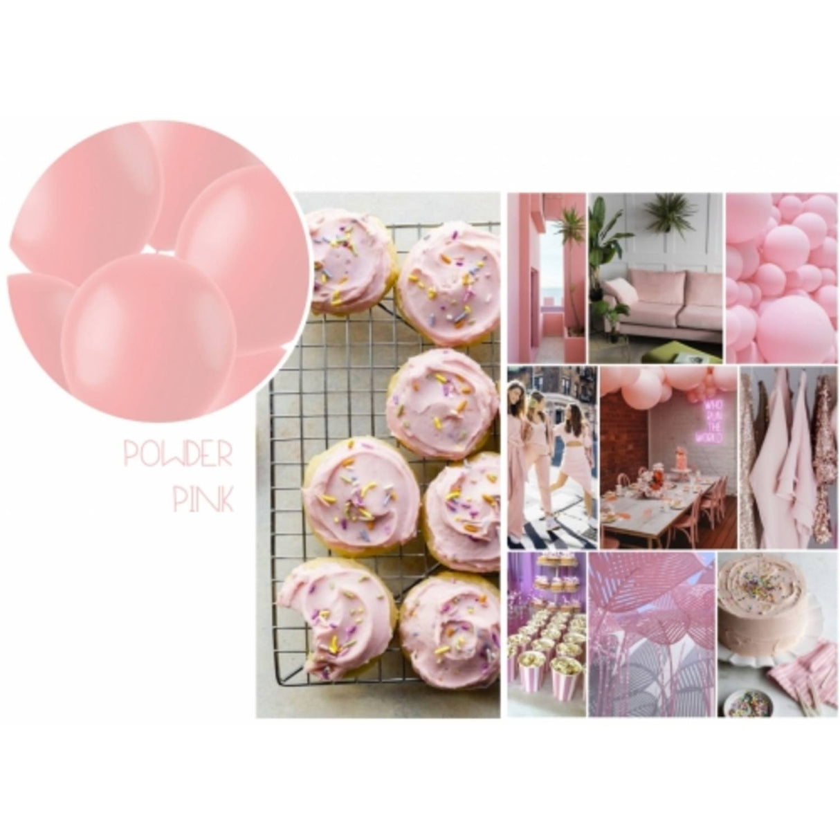Balloons Powder Pink Mat. (33cm - 50 pcs)