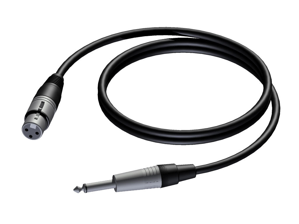 ProCab højttalerkabel 2 x 1,5 mm² Jack > XLR, 10 m
