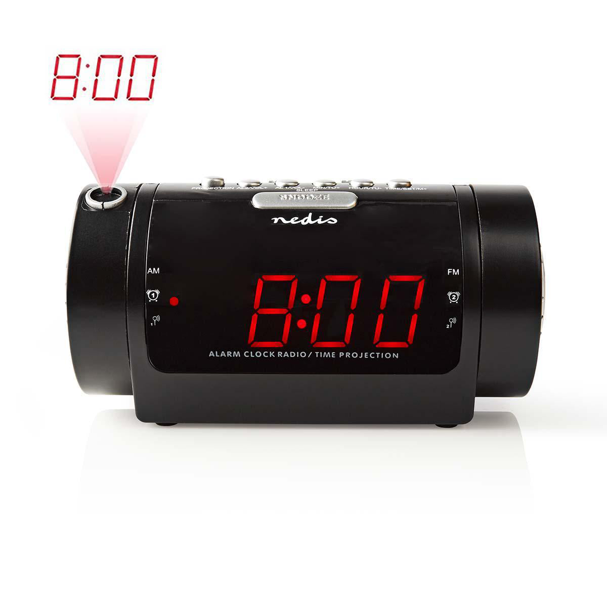 Clock radio with built-in projector