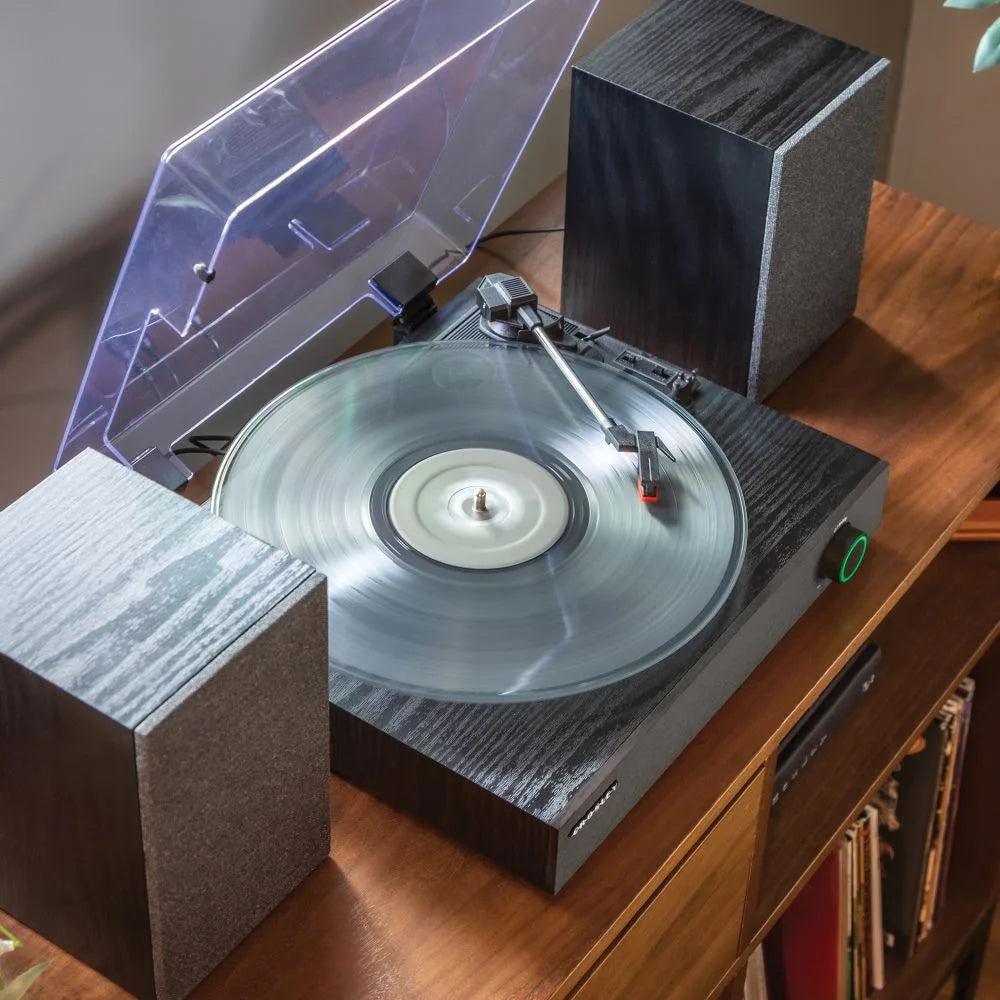 Crosley Zane Giradischi con altoparlanti, nero