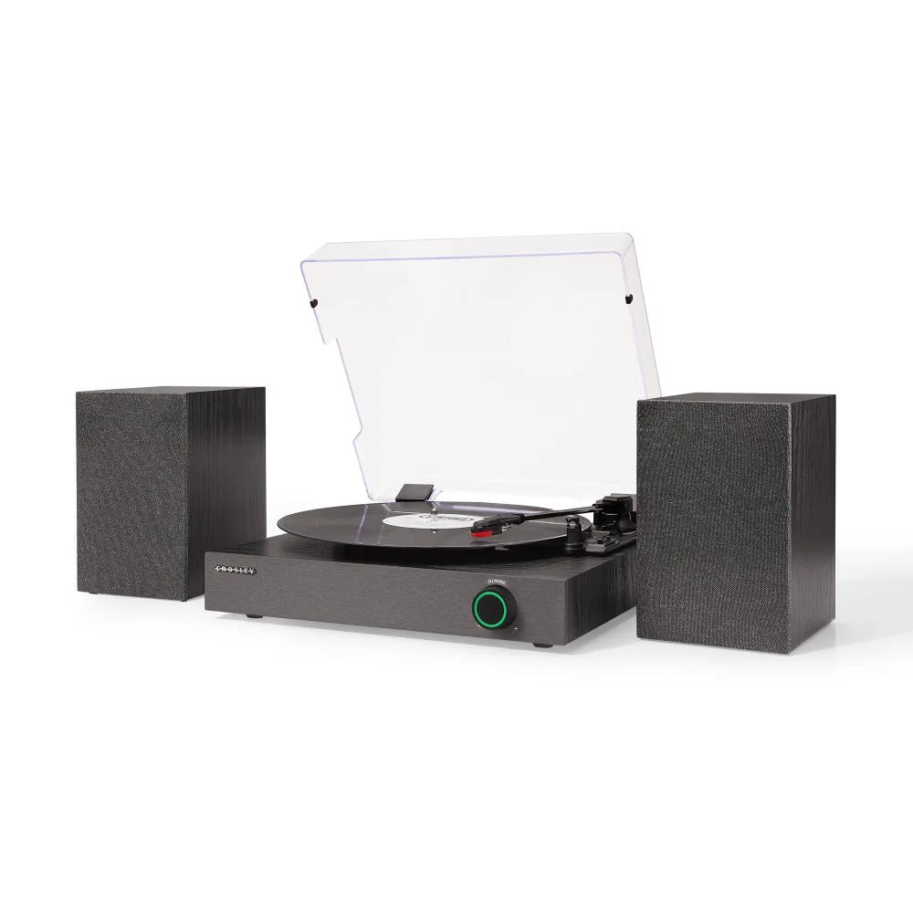 Crosley Zane Giradischi con altoparlanti, nero