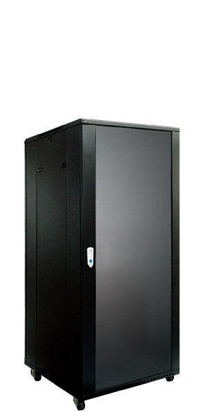 Caymon armadio rack da 19" profondo 600 mm, 27 unità con porta e serratura