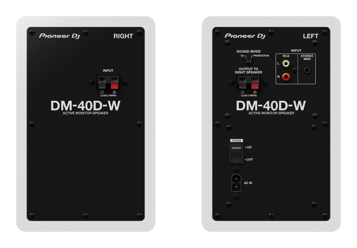 Pioneer DJ DM-40D-W - Monitor da Studio Attivi (Bianco)