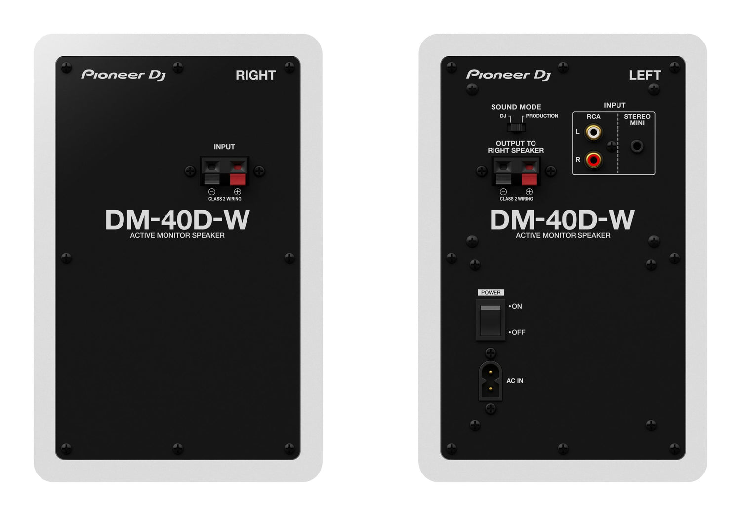 Pioneer DJ DM-40D-W Active Studio Monitors (White)