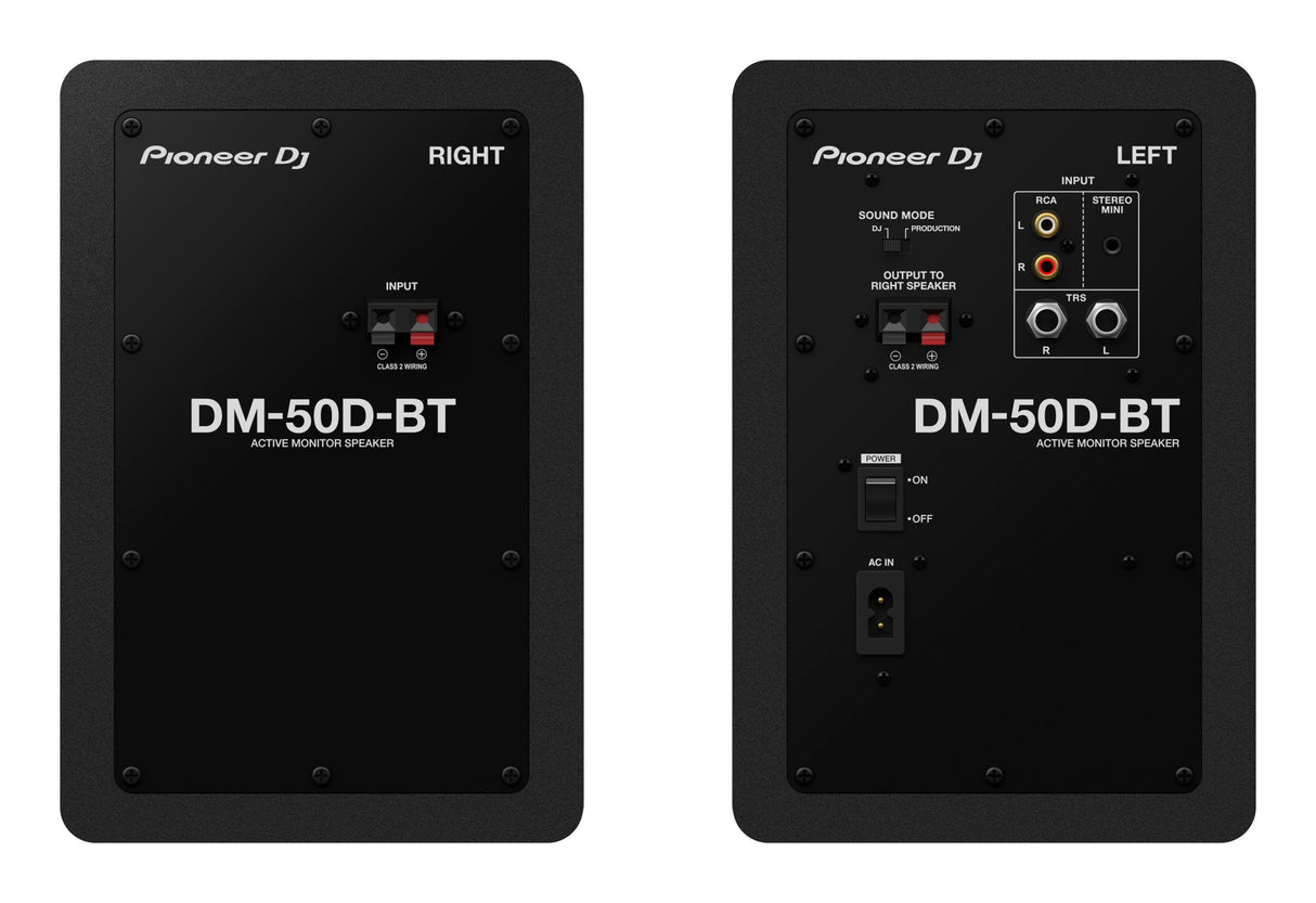 Pioneer DJ DM-50D-BT Studio Monitors w. Bluetooth (Black)