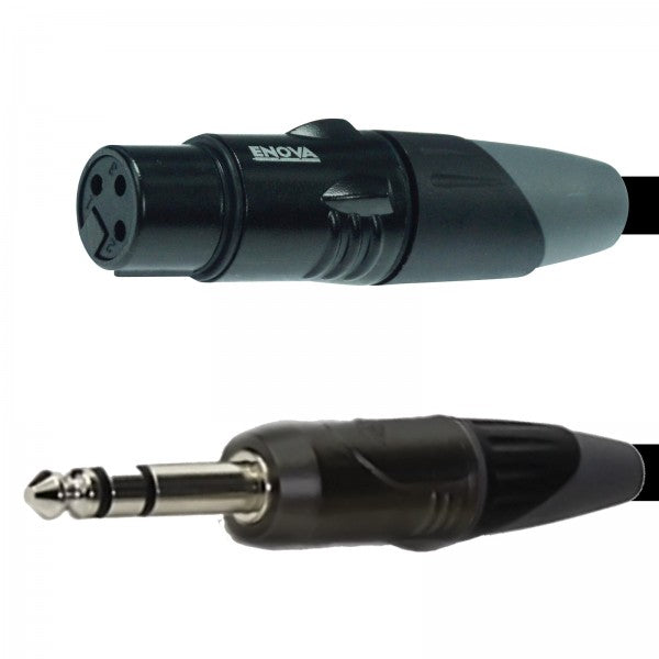 Enova mikrofonkabel XLR hun til stereo jack 10 meter