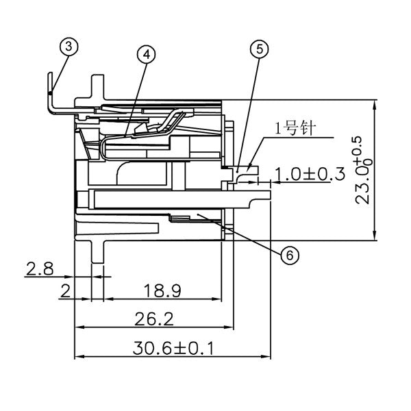 Enova connettore chassis XLR femmina 3-Pin a 3 poli, nero